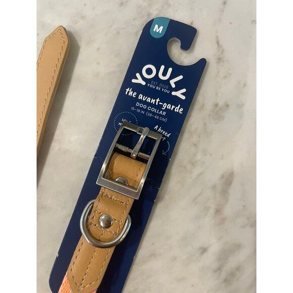 Youly Dog Collar Medium 15-18 Inches‎ " The Avant-garde” Muted Neon Pastel Pink - Picture 2 of 4